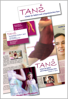 Verschiedene grafische Drucksachen, f&uuml;r Tanzakademie TANS