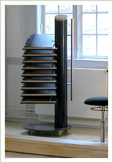 Display f&uuml;r Lesemappen, Dauerausstellung Geesthacht Museum