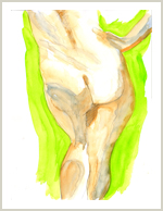 Stehende, Aquarell, 2013