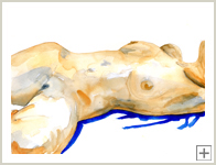 Liegende, Aquarell, 2013