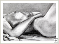 Liegende, Kohle, Madrid 1997